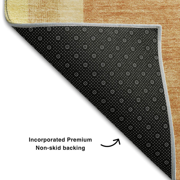 HomeRoots 8' X 10' Stylish Terra Cotta & Gold Geometric Area Rug - Washable, UV Protected, Stain Resistant 647942