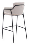 Marcel Barstool - Set of 2 Cream 109667 Zuo Modern