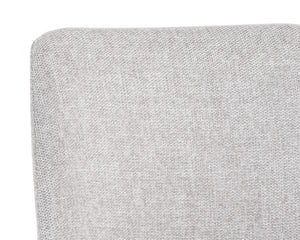 Sunpan Marie Dining Chair Set of 2 - Luxe Modern Design with Antique Brass Legs for Stylish Dining Spaces Belfast Heather Grey / Bravo Metal