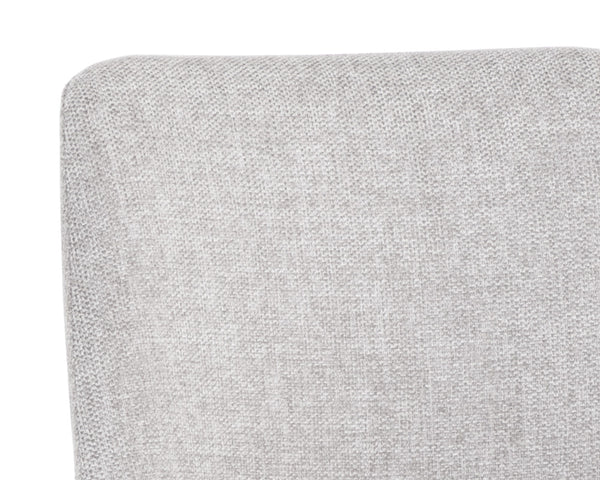 Sunpan Marie Dining Chair Set of 2 - Luxe Modern Design with Antique Brass Legs for Stylish Dining Spaces Belfast Heather Grey / Bravo Metal