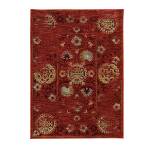 English Elm Christopher Knight Home® - Sedona6386E Multi 7.8x10.8 Abstract Red Gold Rug – Soft Polypropylene, Stain & Fade Resistant, USA-made 64800.00
