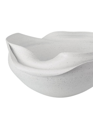 Currey & Company Grandeur Bowl - Handcrafted Beige Porcelain With Organic Artistry And Sculptural Movement Design White Porcelain 1200-1007-currey-company