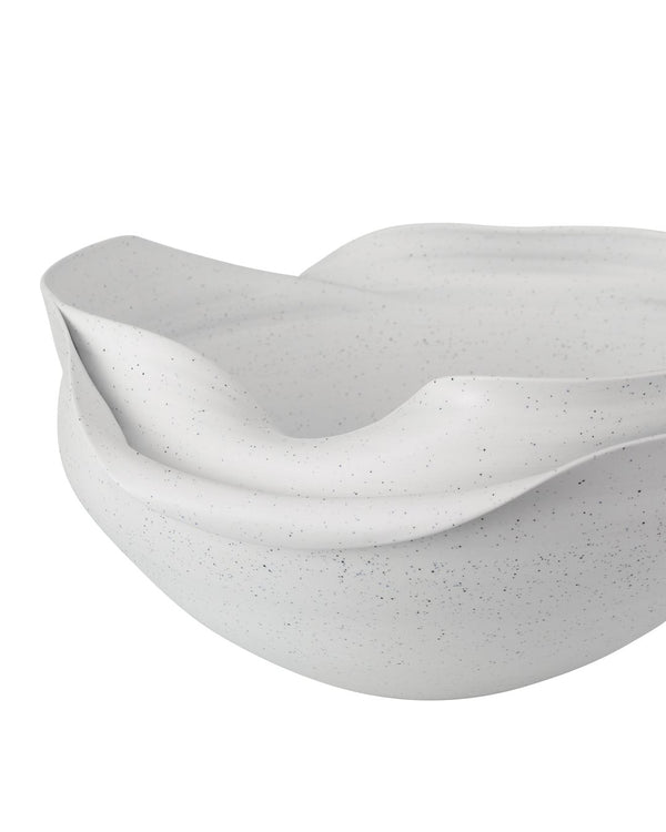 Currey & Company Grandeur Bowl - Handcrafted Beige Porcelain With Organic Artistry And Sculptural Movement Design White Porcelain 1200-1007-currey-company