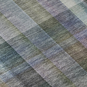 HomeRoots 5' X 8' Green and Purple Plaid Washable Area Rug – Durable, Stain-Resistant with UV Protection! 648018