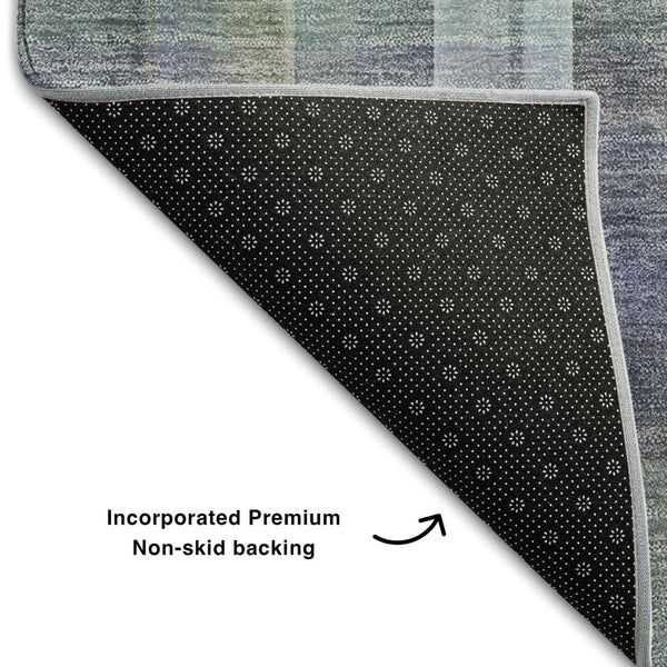 HomeRoots 8' X 10' Green And Purple Plaid Area Rug - Washable, UV-Protected, Durable & Stylish for Any Space 648020