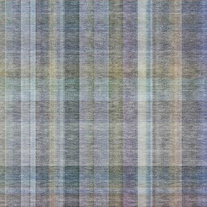 HomeRoots 9' X 12' Green And Purple Plaid Area Rug - Washable, UV Protected, Stain-Resistant & Family-Friendly 648021