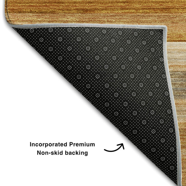 HomeRoots 5' X 8' Striped Area Rug in Rust Gray & Ivory - Washable, UV Protected, Stain Resistant, Durable Style! 648048