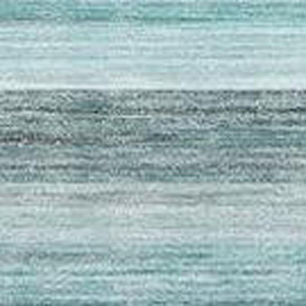 HomeRoots 9' X 12' Stylish Teal Gray Ivory Striped Area Rug - Washable, UV Resistant, Perfect for Family Homes! 648057