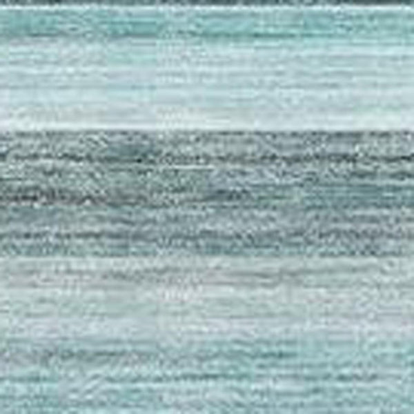 HomeRoots 10' X 14' Stylish Teal Gray Ivory Striped Washable Area Rug - Stain Resistant & UV Protected Design 648058
