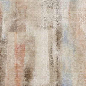 HomeRoots 8' X 10' Abstract Area Rug in Beige, Blue & Ivory – Washable, UV-Protected, Durable for Family Homes 648110