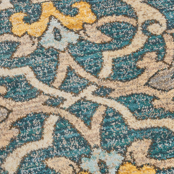 English Elm Christopher Knight Home® - Sedona6368B Multi 7.8x10.8 Rug – Abstract Ivory Lattice on Dark Blue, Stain‑Resistant, Pet‑Friendly 64812.00