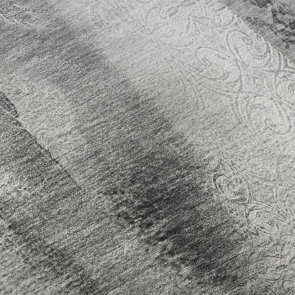 HomeRoots 8' X 10' Gray Ivory Abstract Washable Area Rug – Stylish, Durable, UV-Protected for Busy Homes 648122