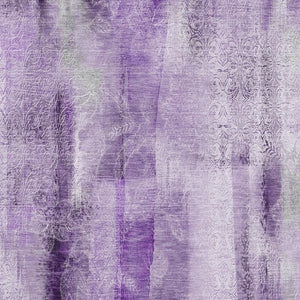 HomeRoots 9' X 12' Stylish Purple and Ivory Abstract Area Rug - Washable, UV Protected, Durable for Homes 648129