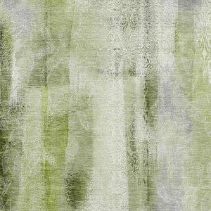 HomeRoots 5' X 8' Modern Sage and Ivory Abstract Area Rug - Washable, UV Protected, Durable, and Stylish! 648132