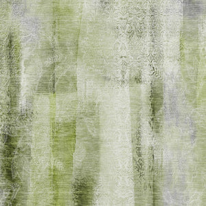 HomeRoots 8' X 10' Sage and Ivory Abstract Area Rug - Durable, Washable, UV-Protected for Busy Homes & Style 648134