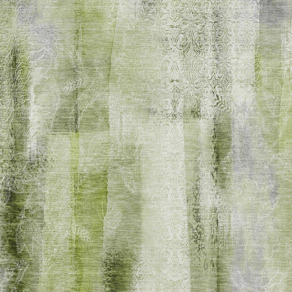 HomeRoots 8' X 10' Sage and Ivory Abstract Area Rug - Durable, Washable, UV-Protected for Busy Homes & Style 648134
