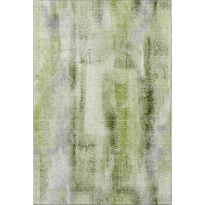HomeRoots 8' X 10' Sage and Ivory Abstract Area Rug - Durable, Washable, UV-Protected for Busy Homes & Style 648134