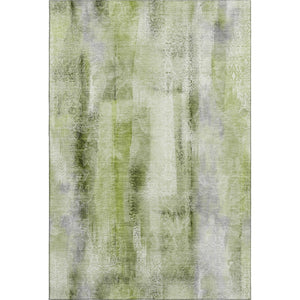 HomeRoots 9' X 12' Sage and Ivory Abstract Area Rug - Durable, Washable, UV Protected for Modern Living Spaces 648135