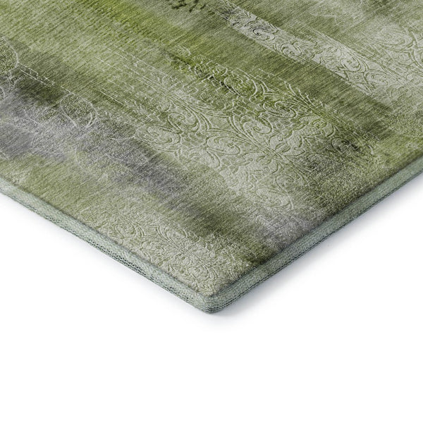 HomeRoots 9' X 12' Sage and Ivory Abstract Area Rug - Durable, Washable, UV Protected for Modern Living Spaces 648135