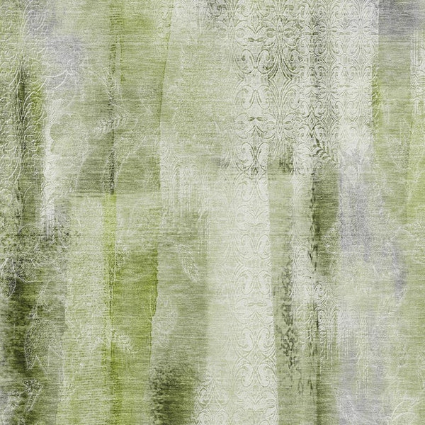 HomeRoots 9' X 12' Sage and Ivory Abstract Area Rug - Durable, Washable, UV Protected for Modern Living Spaces 648135
