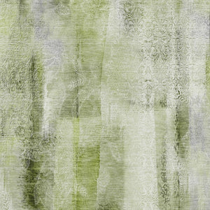 HomeRoots 10' X 14' Sage and Ivory Abstract Area Rug - Washable, UV-Protected, Stain-Resistant for Active Homes 648136