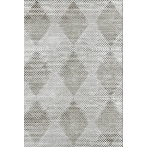 HomeRoots 8' X 10' Gray and Ivory Geometric Area Rug - Washable, UV Protected, Durable for High-Traffic Homes 648188