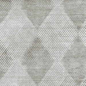 HomeRoots 10' X 14' Gray And Ivory Geometric Area Rug - Washable, UV Protected, Stain Resistant & Modern Design 648190