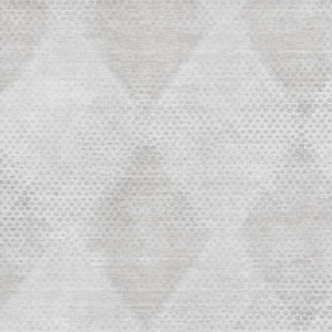 HomeRoots 5' X 8' Ivory and Silver Geometric Area Rug - Stylish, Washable, UV Protected, Perfect for Homes! 648192