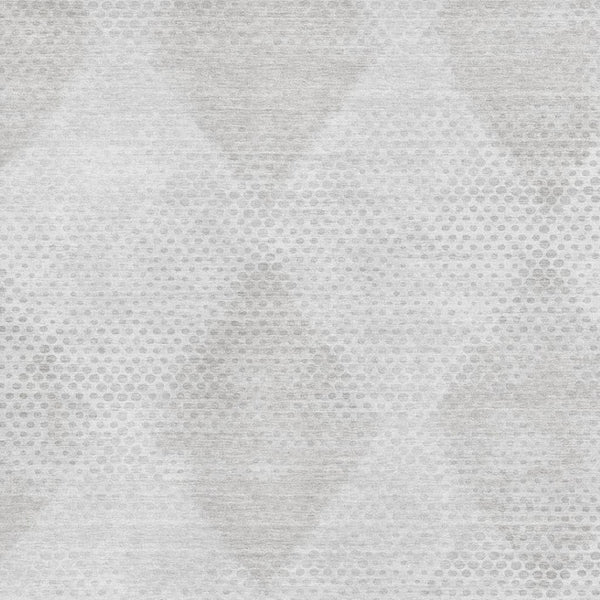 HomeRoots 5' X 8' Ivory and Silver Geometric Area Rug - Stylish, Washable, UV Protected, Perfect for Homes! 648192