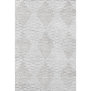 HomeRoots 9' X 12' Ivory & Silver Washable Area Rug with UV Protection – Durable, Stylish, and Pet-Friendly Design 648195