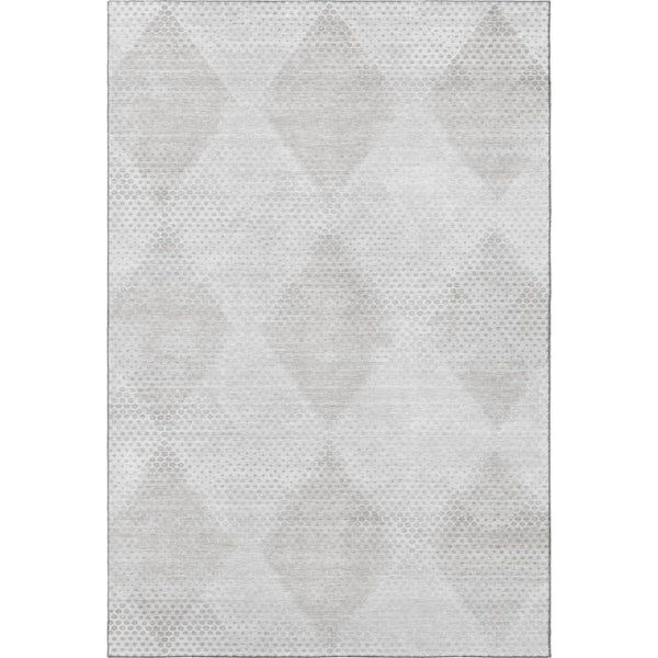 HomeRoots 9' X 12' Ivory & Silver Washable Area Rug with UV Protection – Durable, Stylish, and Pet-Friendly Design 648195