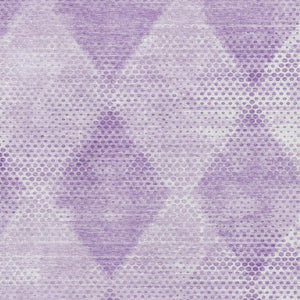 HomeRoots 8' X 10' Stylish Lavender & Ivory Geometric Washable Area Rug with UV Protection for Durability & Charm 648200