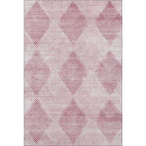 HomeRoots 5' X 8' Merlot And Ivory Geometric Washable Area Rug – Stain-Resistant, UV-Protected & Stylish! 648204