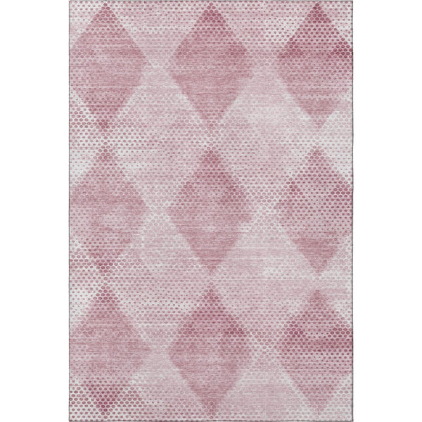 HomeRoots 5' X 8' Merlot And Ivory Geometric Washable Area Rug – Stain-Resistant, UV-Protected & Stylish! 648204
