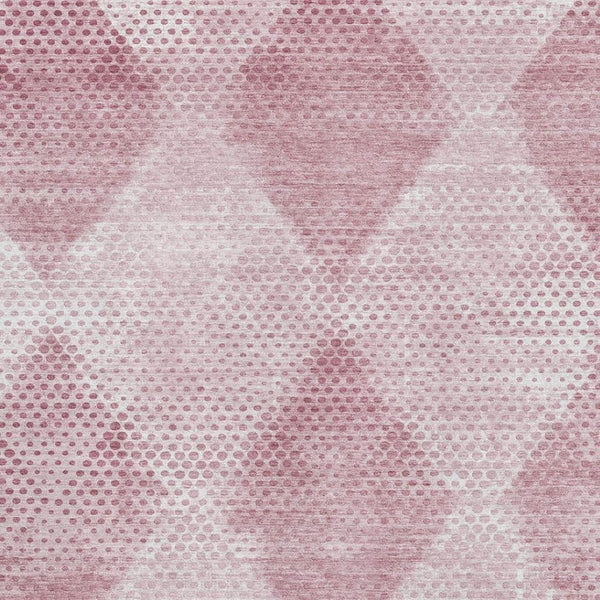 HomeRoots 8' X 10' Merlot & Ivory Geometric Washable Area Rug - Durable, UV-Protected, Easy-Care Design for Homes 648206