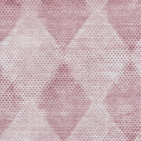 HomeRoots 9' X 12' Merlot & Ivory Geometric Washable Area Rug - UV Protected, Stain Resistant for Modern Spaces 648207