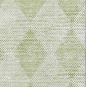 HomeRoots 8' X 10' Mint Green & Ivory Geometric Area Rug - Washable, UV Protected, Perfect for Kids & Pets! 648212