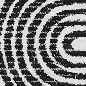 HomeRoots 5' X 8' Stylish Black And Ivory Geometric Area Rug - Washable, UV-Protected, Ideal For Homes 648222