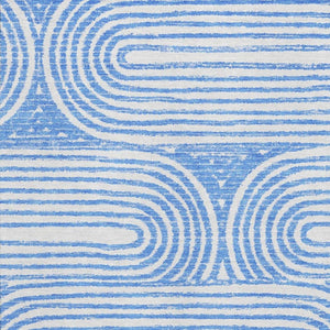 HomeRoots 8' X 10' Blue and Ivory Geometric Washable Area Rug – UV Protected, Stain Resistant, Durable Design 648230