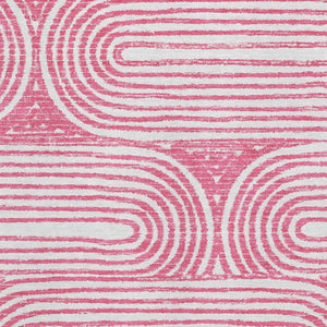 HomeRoots 5' X 8' Blush and Ivory Geometric Area Rug - Stylish, Washable, UV-Protected, Kid & Pet Friendly! 648234