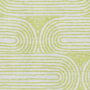 HomeRoots 5' X 8' Green and Ivory Geometric Washable Area Rug – Durable, Stylish, UV-Protected for Busy Homes 648246
