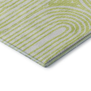 HomeRoots 8' X 10' Modern Green & Ivory Geometric Area Rug - Washable, UV Protected, Perfect for High-Traffic Spaces 648248