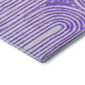 HomeRoots 5' X 8' Stylish Purple & Ivory Geometric Area Rug - Washable, Stain-Resistant, UV Protected Beauty! 648252