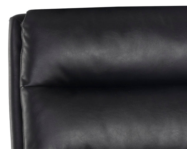 Sunpan Stinson Office Chair - Luxurious Comfort With Antique Brass Base And Easy Mobility For Your Workspace Black Faux Leather 111971