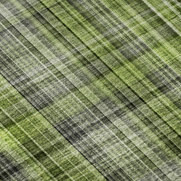 HomeRoots 10' X 14' Washable Area Rug in Green, Gray & Ivory Plaid - UV Protected, Durable & Stylish Home Decor 648274