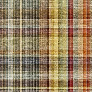 HomeRoots 9' X 12' Rustic Plaid Area Rug in Rust, Gold & Green – Washable, Stain Resistant & UV Protected! 648285
