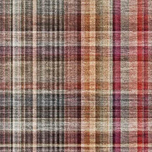 HomeRoots 8' X 10' Washable Red Ivory Gold Plaid Area Rug - Durable, Stain-Resistant, UV Protected & Stylish 648296