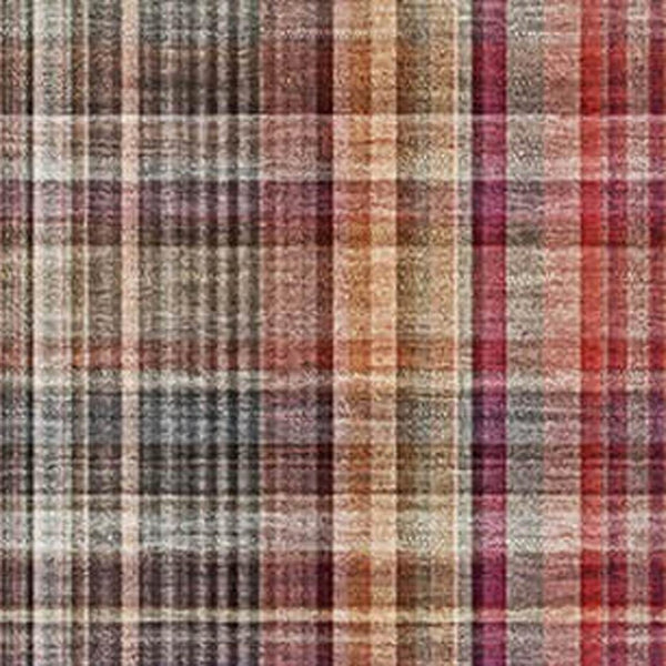 HomeRoots 8' X 10' Washable Red Ivory Gold Plaid Area Rug - Durable, Stain-Resistant, UV Protected & Stylish 648296