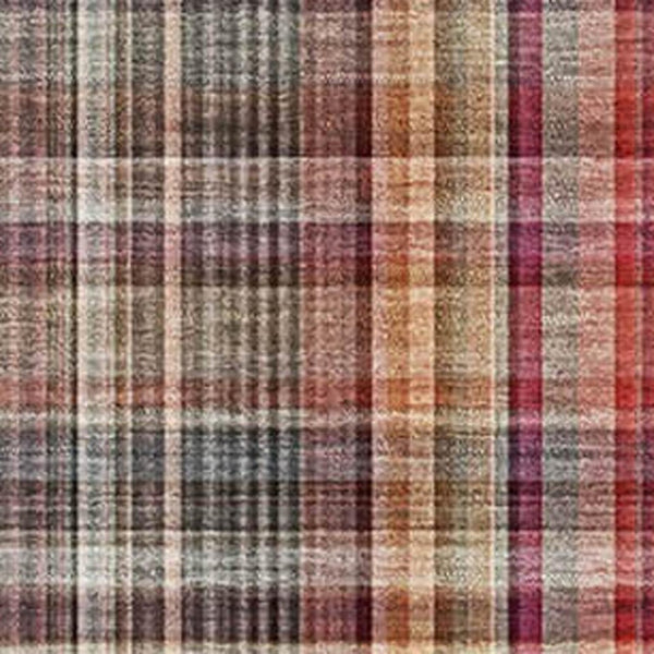 HomeRoots 10' Red, Ivory & Gold Plaid Washable Area Rug - Durable, UV-Protected, Stain-Resistant, Stylish Design 648298