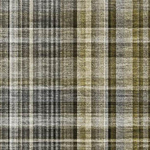 HomeRoots 5' X 8' Taupe & Coffee Plaid Washable Area Rug with UV Protection – Stylish, Stain-Resistant & Durable! 648300